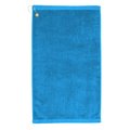 Towelsoft Premium 16 inch x 26 inch Velour Golf Towel with Corner Hook &Grommet Placement-Aqua Golf-GV1201CL-AQ